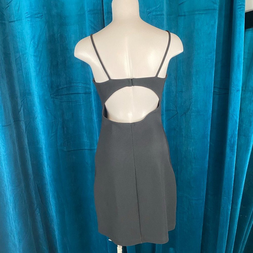 Xoxo Strappy V Neck Mini Dress Black - Picture 7 of 9